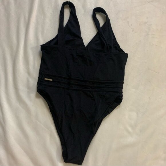 Buffbunny Collection Pleat The 5th One Piece Black Onyx Medium NWT - Picture 9 of 14